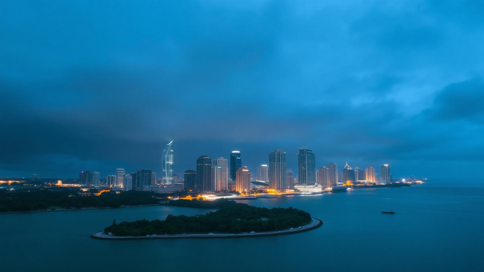 Punta Pacifica, Panama: Skyline and bay